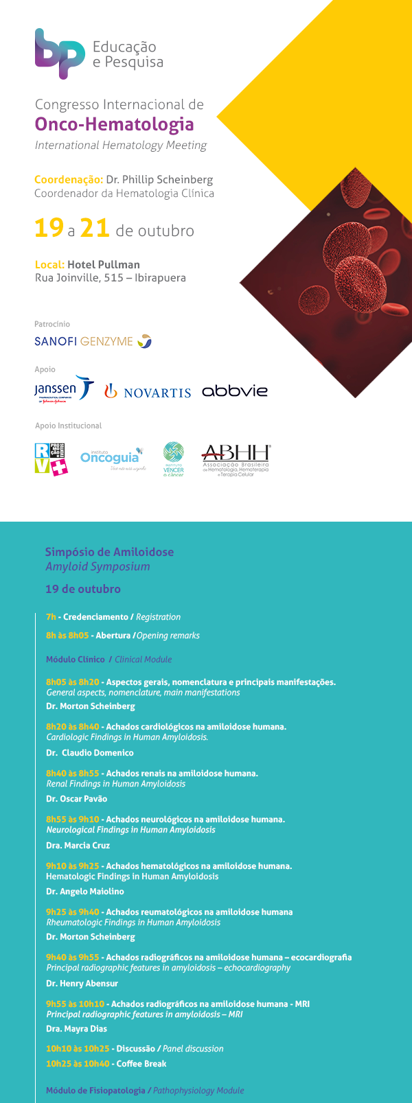 Congresso Internacional de Onco-Hematologia | Outubro 2017